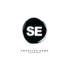S E SE Initial logo template vector. Letter logo concept with background template.