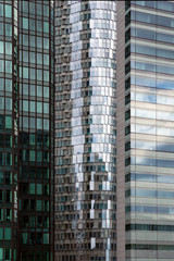 Fototapeta na wymiar Detail of a modern glass building in Paris, France