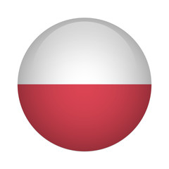 Round flag icon - Poland