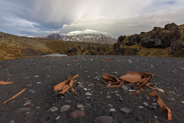 The Djúpalónssandur beach in Iceland