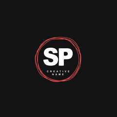 S P SP Initial logo template vector. Letter logo concept with background template.