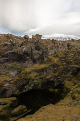 Views of the glacier Snaefellsjökull in Iceland