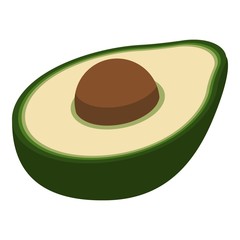Cutted avocado icon. Isometric of cutted avocado vector icon for web design isolated on white background