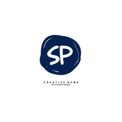 S P SP Initial logo template vector. Letter logo concept with background template.