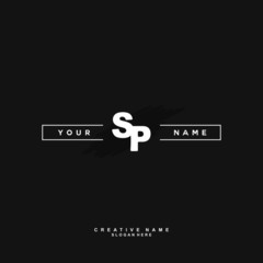 S P SP Initial logo template vector. Letter logo concept with background template.