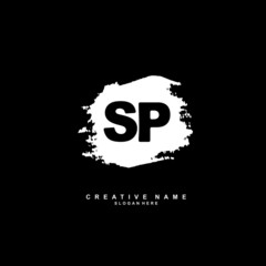 S P SP Initial logo template vector. Letter logo concept with background template.