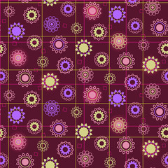 Geometric flower background for fabric, wallpaper or web.