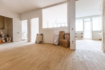 New Construction of Drywall Plasterboard Interior Room