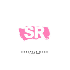 S R SR Initial logo template vector. Letter logo concept with background template.