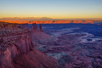 Fototapeta na wymiar Sunset above Canyonlands National Park, Utah