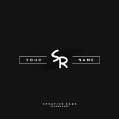 S R SR Initial logo template vector. Letter logo concept with background template.