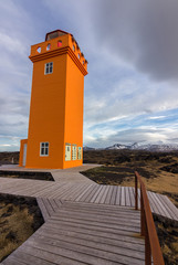 The Svörtuloft Lighthouse in Iceland