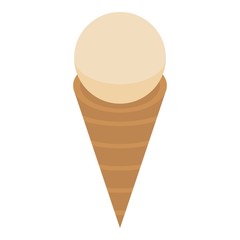Vanilla ice cream icon. Isometric of vanilla ice cream vector icon for web design isolated on white background