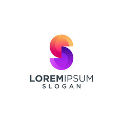 letter s icon logo design vector illustration