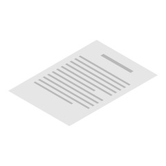 Education paper icon. Isometric of education paper vector icon for web design isolated on white background