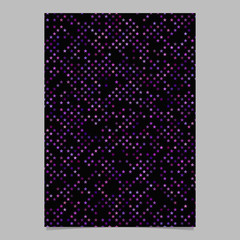 Purple geometrical pentagram star shape pattern background brochure template design