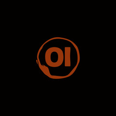 O I OI Initial logo template vector. Letter logo concept with background template.