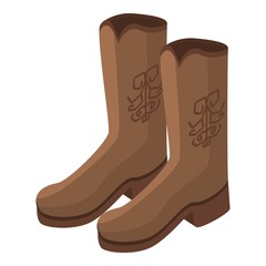 Cowboy boots icon. Isometric of cowboy boots vector icon for web design isolated on white background