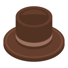 Cowboy hat icon. Isometric of cowboy hat vector icon for web design isolated on white background
