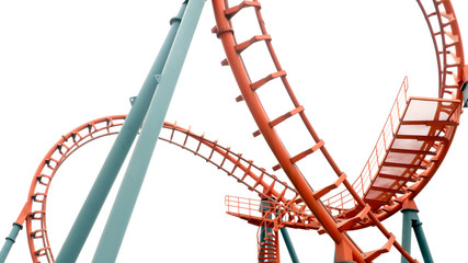 roller coaster on white background