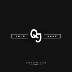 Q J QJ Initial logo template vector. Letter logo concept with background template.