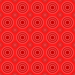 Abstract seamless pattern - red vector circle background design