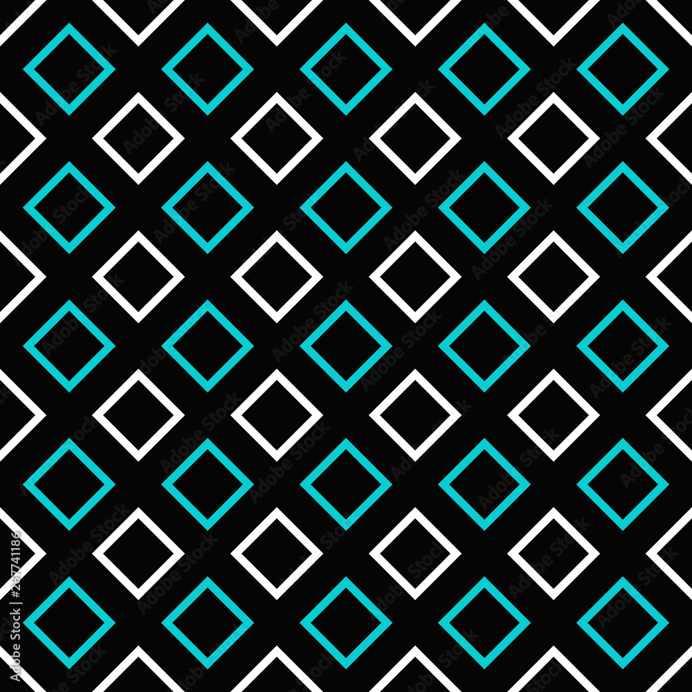 Poster simple seamless square pattern background design - color vector graphic