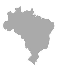 Obraz premium Karte von Brasilien