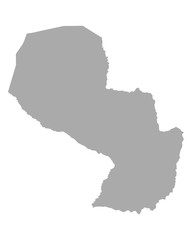 Obraz premium Karte von Paraguay