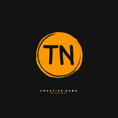 T N TN Initial logo template vector. Letter logo concept with background template.
