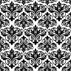 seamless pattern in the classic style with swirls of Damascus