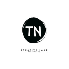 T N TN Initial logo template vector. Letter logo concept with background template.