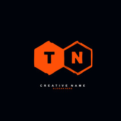 T N TN Initial logo template vector. Letter logo concept with background template.