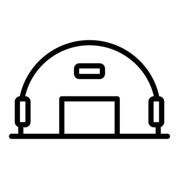 recommend clip art: Army hangar icon. Outline army hangar vector icon for web design isolated on white background