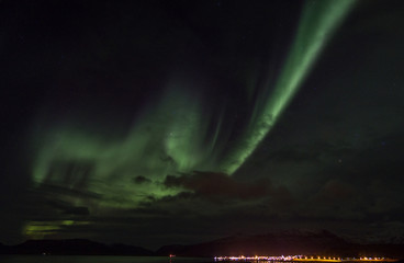 Northern Lights in Kirkjufell Mountain in Iceland