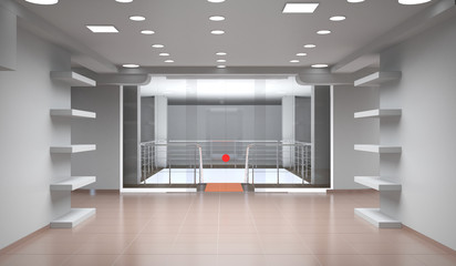 empty room, interior visualization, 3D illustration