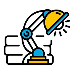 Led desktop light icon. Outline led desktop light vector icon for web design isolated on white background