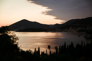 evening landscape of the departing day