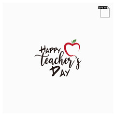 moment happy teachers day lettering art font