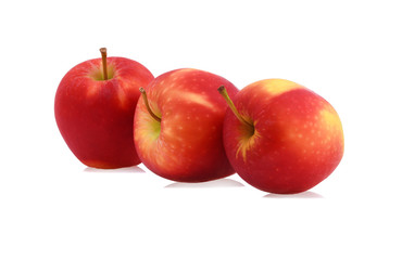 Fototapeta na wymiar Fresh red apple isolated on white.