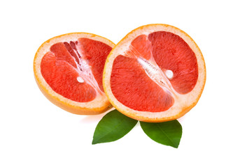 Grapefruit isolated on white background.