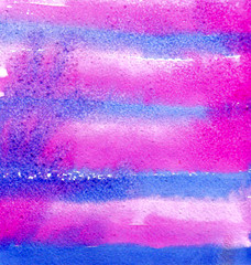 Watercolor colorful background. Watercolor stripes.