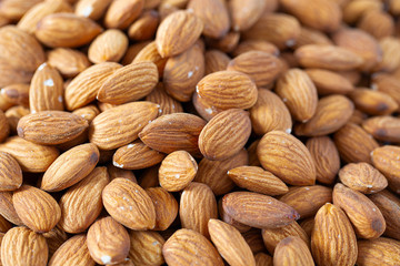 almond nut background, macro shot