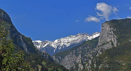 The southern side of the Greek mountain of gods, the Olympus mountain