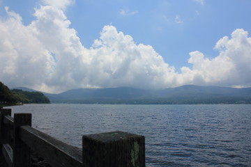 Beautiful lake and blue sky