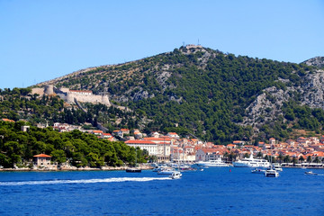 Town Hvar, on island Hvar, Croatia, popular summer travel destination.