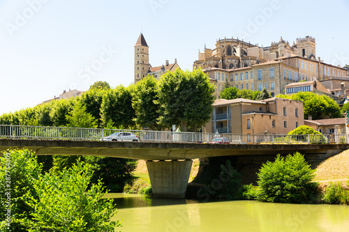 Auch Cathedral and Armagnac Tower across river