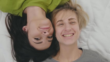 Lesbian couple having fun