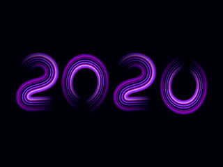 2020 date. Vector illustration for poster