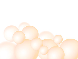 Abstract trendy pattern with beige spheres. Vector illustration
